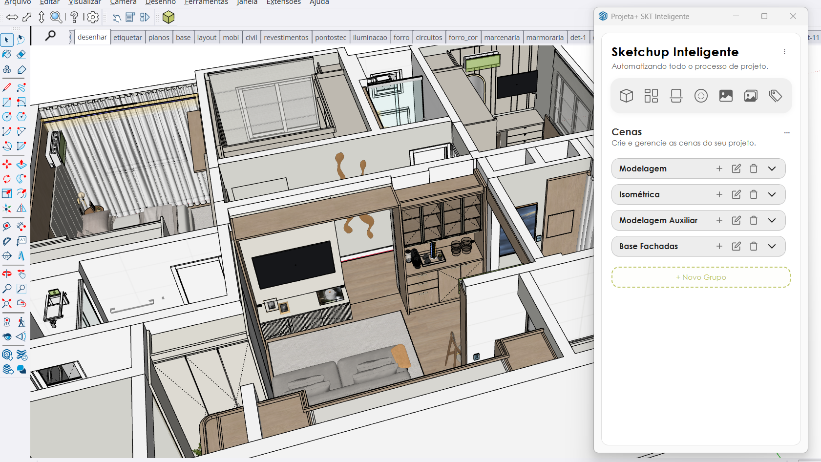 Plugin Inteligente para SketchUp